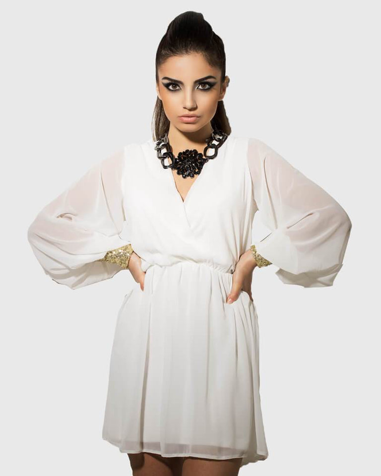 Load image into Gallery viewer, White Button Dress